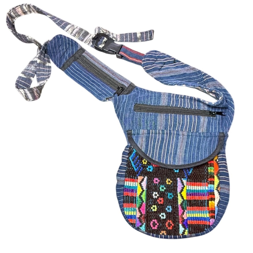 Cotton Crossbody Hippie Sling Bag Guatemala Colorful‎ Woven Shoulder Purse